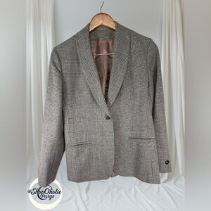 Kirkland Hall Glen Plaid Wool Blazer Women’s Size Medium